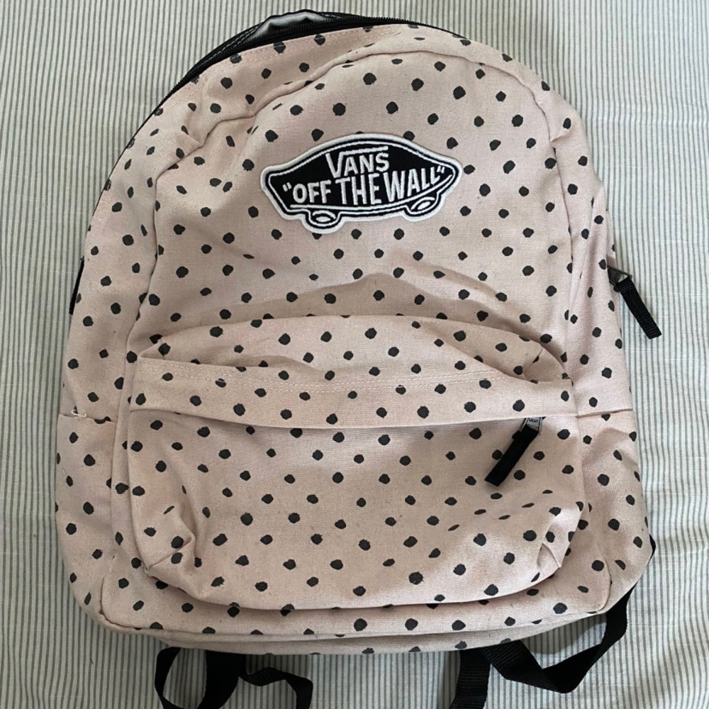 Vans Pink and Black Polka Dot Backpack